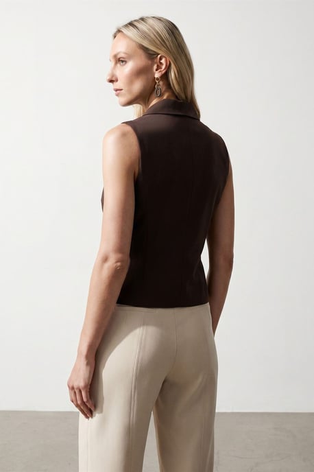 Damen Weste mit Schalkragen aus Woven - Image 2