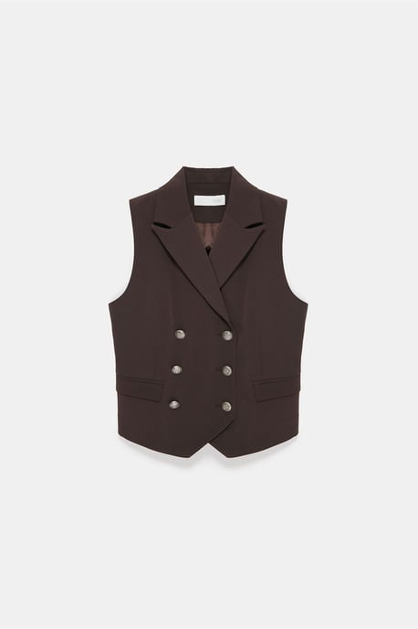 Damen Weste mit Schalkragen aus Woven - Image 6
