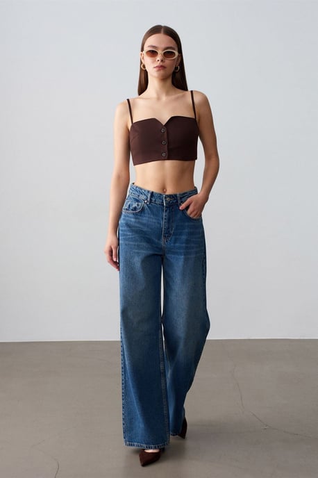 Damen Verkürzter Taillierter Tencel-Weste - Image 4