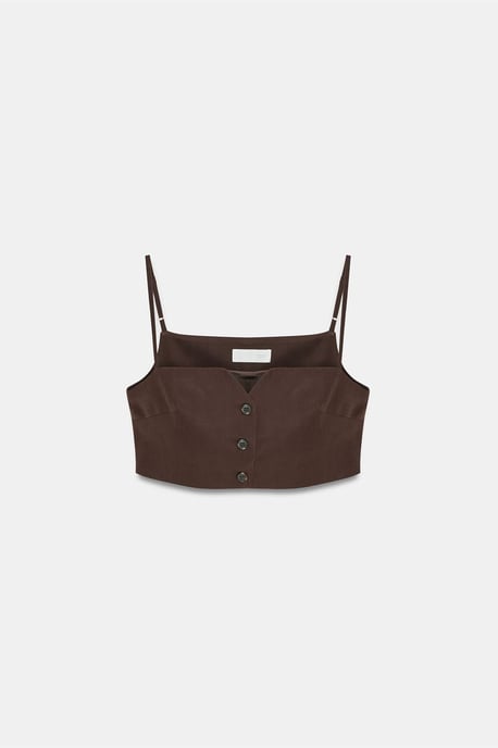 Damen Verkürzter Taillierter Tencel-Weste - Image 5