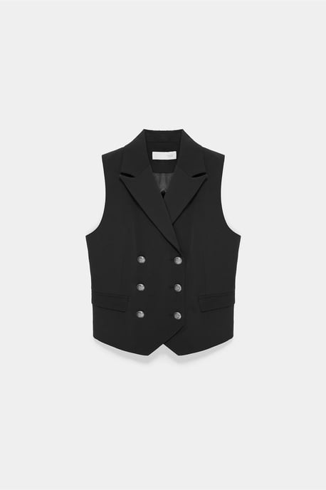 Damen Weste mit Schalkragen aus Webstoff - Image 5