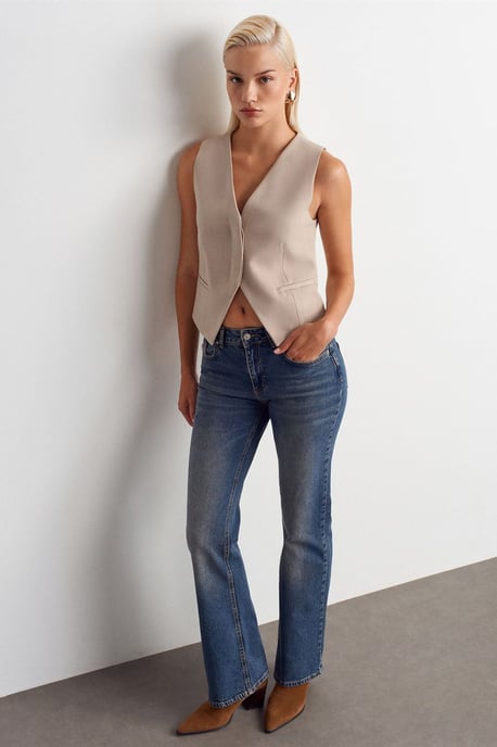 Crop-Button-Weste - Image 5