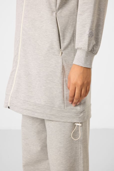 Damen Baumwollmischung Sweatshirt und Weite-Hosen Set - Image 4