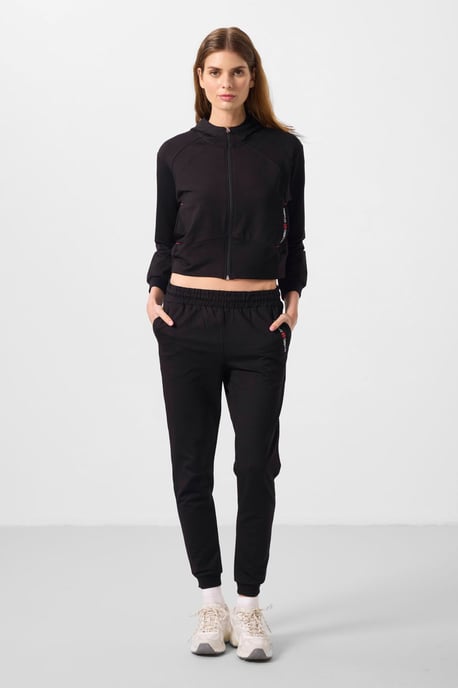 Übergroßer Kapuzen-Zip-Sweatshirt- und Hosen-Set - Image 4