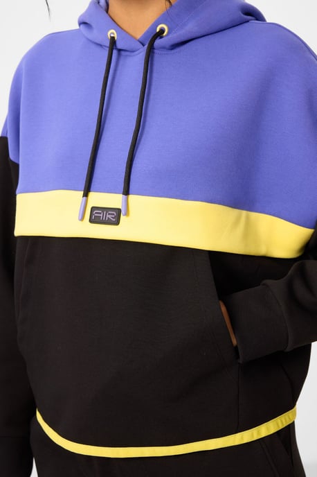Farbblockiertes Kapuzen-Sweatshirt- und Hosen-Set - Image 5