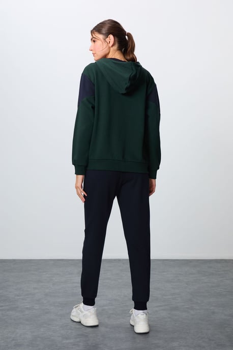 Oversized Kapuzenzip Sweatshirt und Hose Set - Image 6