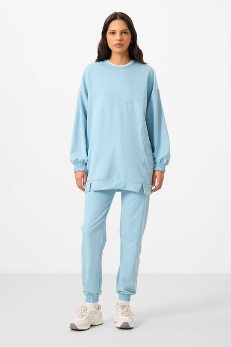 Oversized Fleece Sweatshirt und Hose Set - Image 4