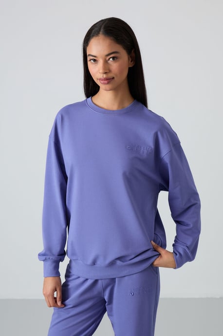 Oversized Sweatshirt und elastisches Bund-Hosen-Set - Image 6