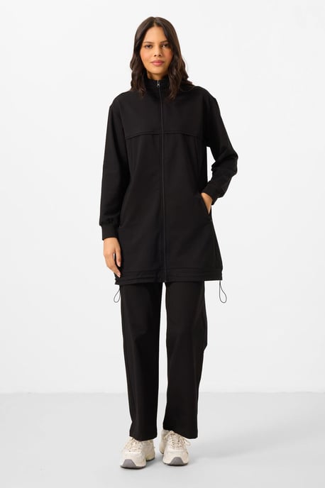 Damen Sweatshirt und weite Hose Set aus Baumwollmischung - Image 3