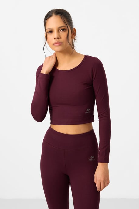 Baumwoll-Elastan-Crop-T-Shirt und Leggings-Set - Image 6
