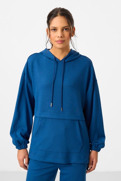 Oversized Kapuzenpullover und weit geschnittene Hosen Set - Image 3