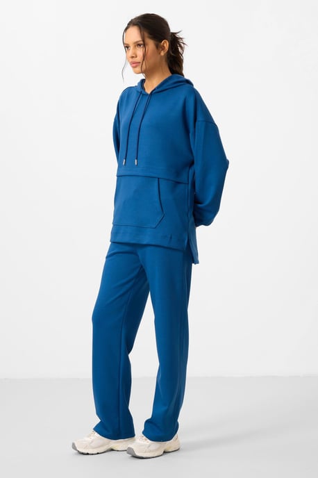 Oversized Kapuzenpullover und weit geschnittene Hosen Set - Image 5
