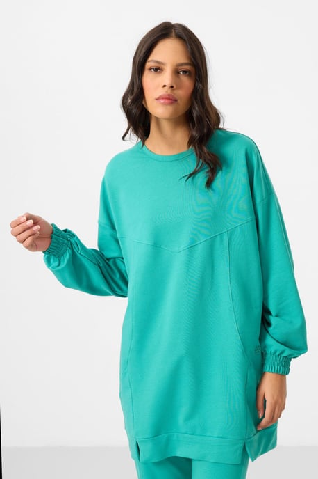 Übergrößen-Fleece-Sweatshirt- und Hosen-Set - Image 2
