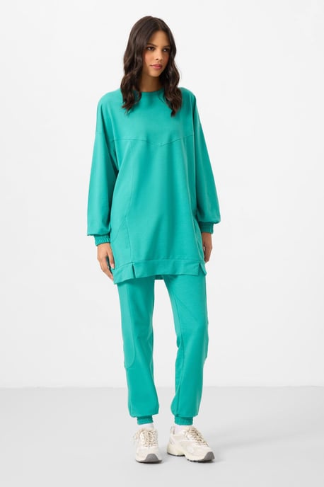 Übergrößen-Fleece-Sweatshirt- und Hosen-Set - Image 4