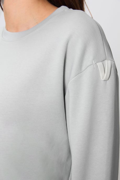 Übergroßes Baumwoll-Polyester Sweatshirt- und Hosen-Set - Image 4