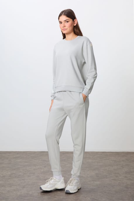 Übergroßes Baumwoll-Polyester Sweatshirt- und Hosen-Set - Image 5