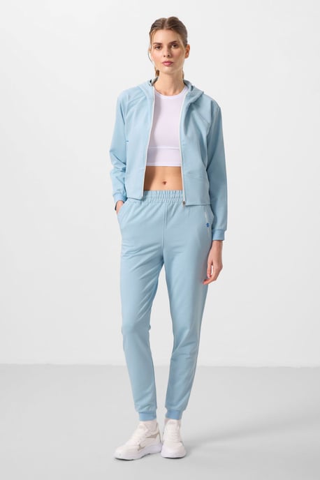 Übergrößen Kapuzen-Zip-Sweatshirt- und Hosen-Set - Image 1