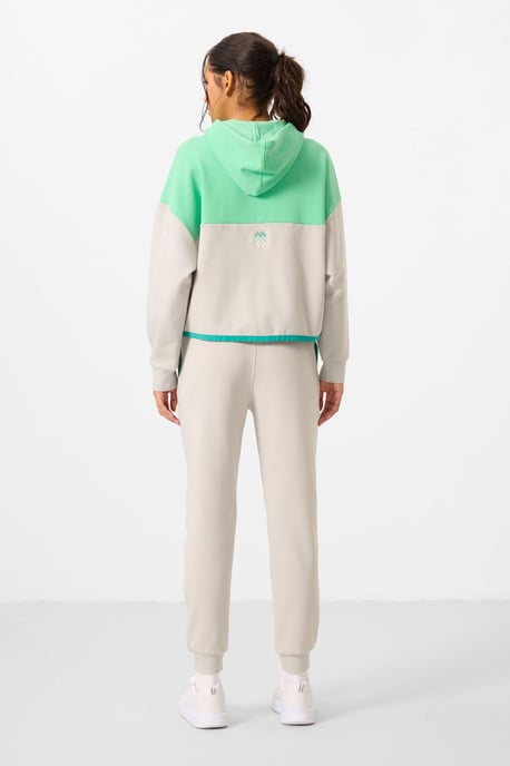 Farbig abgesetztes Kapuzensweatshirt- und Hosen-Set - Image 6
