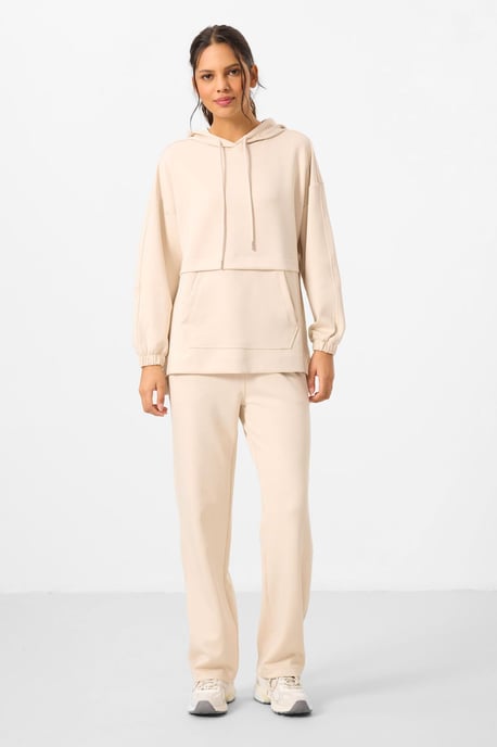 Übergrößen Kapuzenpullover und Hose mit weitem Bein Set - Image 4