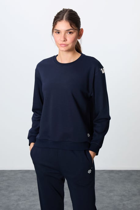 Übergroßes Baumwolle-Polyester Sweatshirt- und Hosen-Set - Image 2