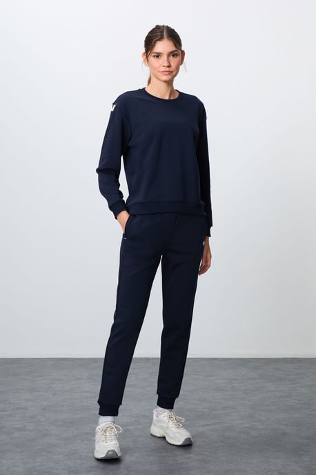 Übergroßes Baumwolle-Polyester Sweatshirt- und Hosen-Set - Image 3