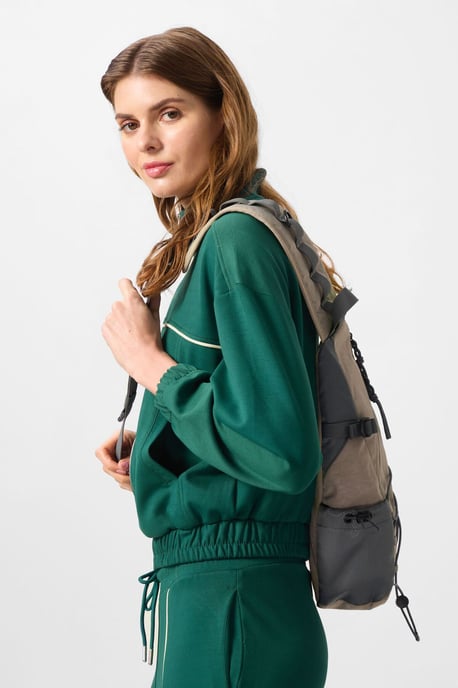 Oversized Zip-Kragen Trainingsanzug-Set - Image 4