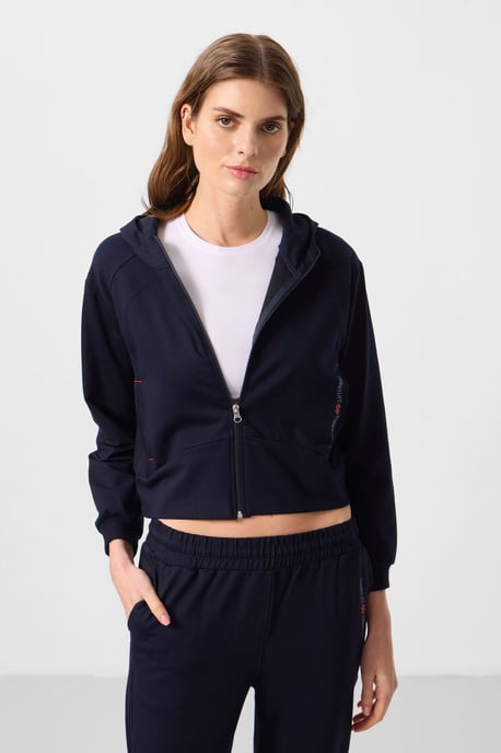 Oversized Kapuzenzipper Sweatshirt und Hose Set - Image 2