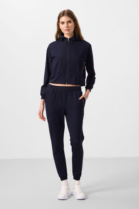 Oversized Kapuzenzipper Sweatshirt und Hose Set - Image 5