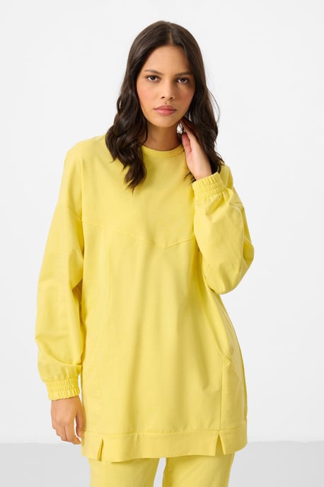 Oversized Fleece-Trainingsanzug mit Sweatshirt und Hose - Image 5