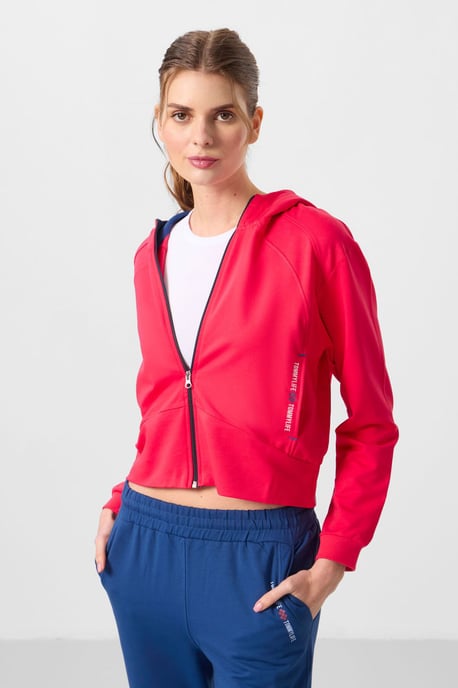 Oversized Kapuzenzip-Sweatshirt und Hosen-Set - Image 3