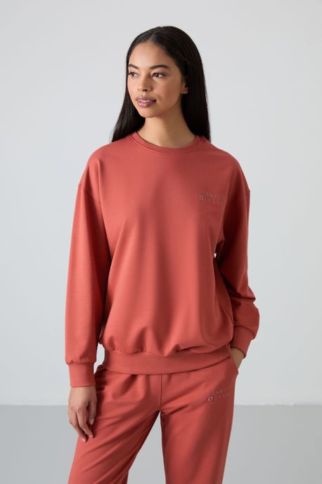 Oversized Sweatshirt und elastisches Bundhosen-Set - Image 2