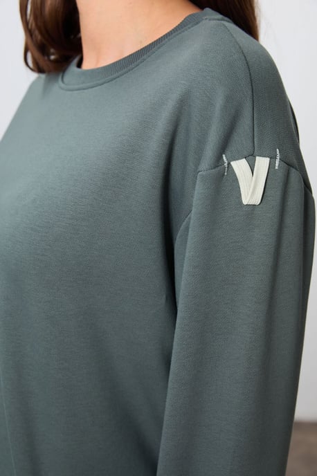 Übergrößen Sweatshirt- und Hosen-Set aus Baumwolle-Polyester-Mischung - Image 4