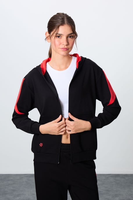 Übergröße Kapuzenzip-Sweatshirt und Hosen-Set - Image 5