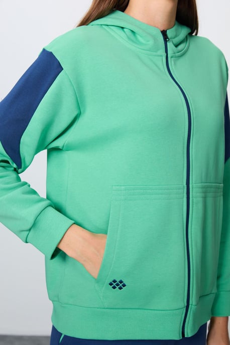 Übergroßes Kapuzenzip-Sweatshirt- und Hosen-Set - Image 4