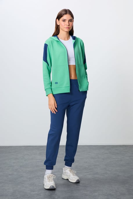 Übergroßes Kapuzenzip-Sweatshirt- und Hosen-Set - Image 5
