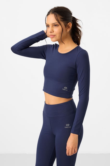 Baumwolle Elasthan Crop T-Shirt und Leggings Set - Image 6