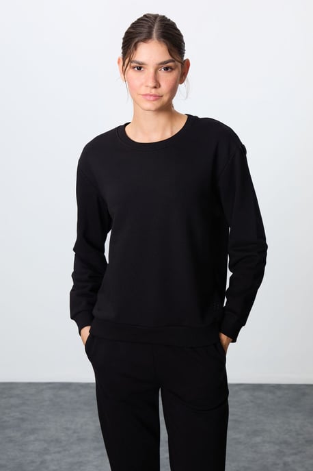 Oversized Sweatshirt- und Hose-Set aus Baumwolle-Polyester - Image 2