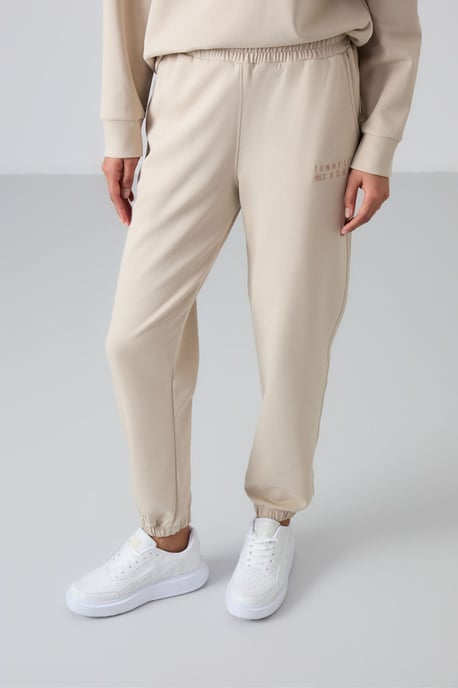 Oversized Sweatshirt und Hose mit elastischem Saum Set - Image 3