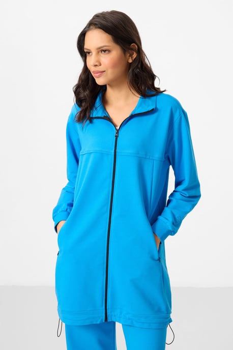 Damen Sweatshirt aus Baumwollmischung und weite Hose Set - Image 4