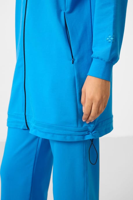 Damen Sweatshirt aus Baumwollmischung und weite Hose Set - Image 5