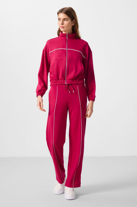 Oversized Zip-Kragen Trainingsanzug Set - Image 4