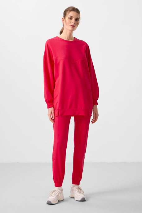 Oversized Fleece Sweatshirt und Hosen Set - Image 5