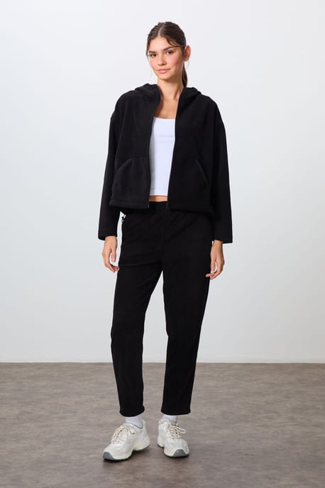 Oversized Kapuzenpullover mit Reißverschluss und Jogginganzug Set - Image 4