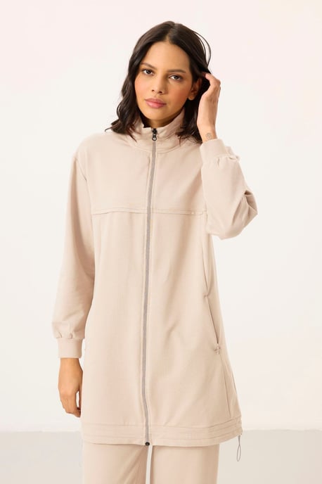 Damen Sweatshirt und weite Hose aus Baumwollmischung Set - Image 5