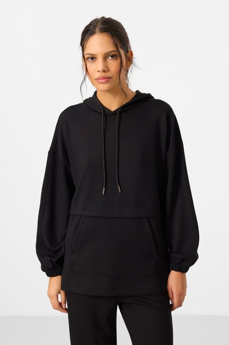Oversized Kapuzenpullover und weit geschnittene Hosen Set - Image 3