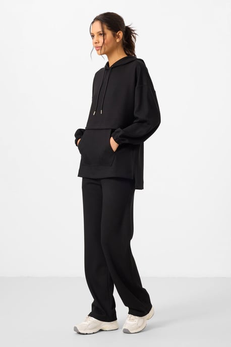 Oversized Kapuzenpullover und weit geschnittene Hosen Set - Image 5