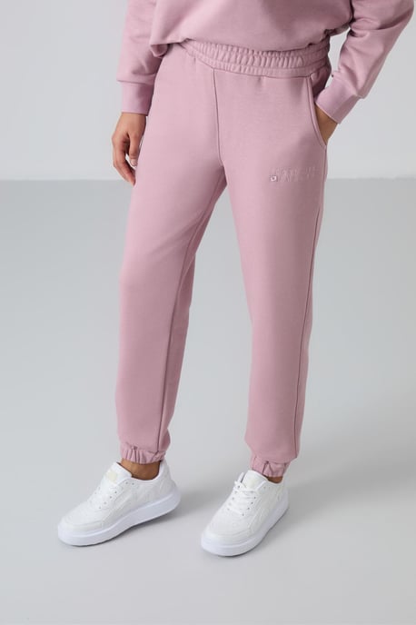 Oversized Sweatshirt und Hose mit elastischem Saum Set - Image 3