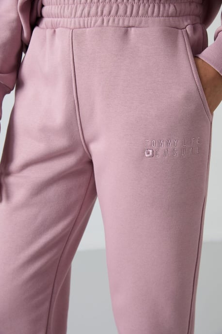 Oversized Sweatshirt und Hose mit elastischem Saum Set - Image 4