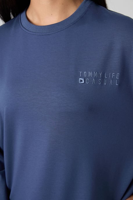 Übergroßes Sweatshirt und Set mit elastischen Hosen - Image 4
