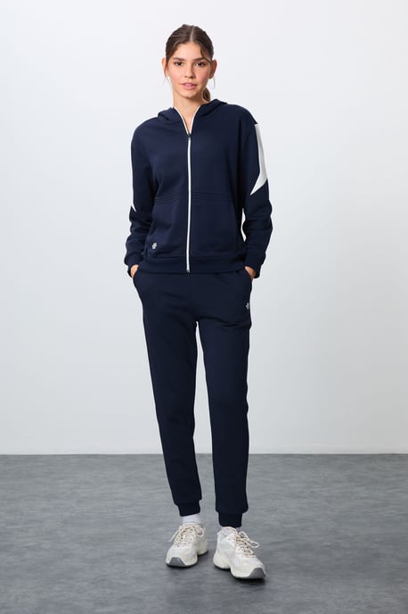 Oversized Kapuzen-Zip-Sweatshirt und Hose Set - Image 4